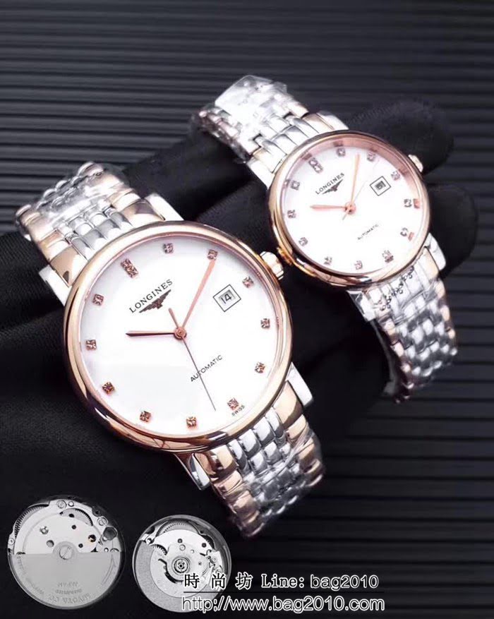 LONGINES浪琴 經典瑰麗 情侶機械對表 WSS1485